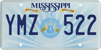 MS license plate YMZ522