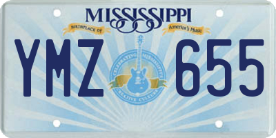 MS license plate YMZ655