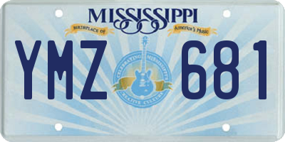 MS license plate YMZ681