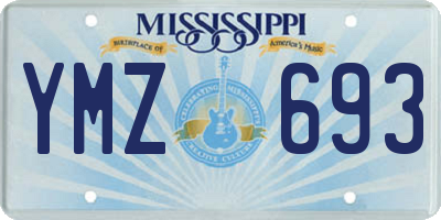 MS license plate YMZ693