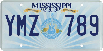 MS license plate YMZ789