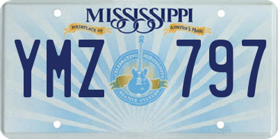 MS license plate YMZ797