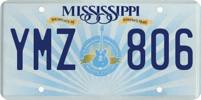 MS license plate YMZ806