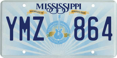 MS license plate YMZ864