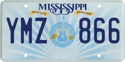 MS license plate YMZ866