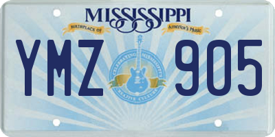 MS license plate YMZ905