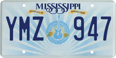 MS license plate YMZ947