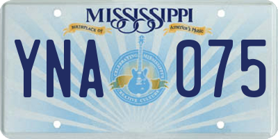MS license plate YNA075