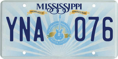 MS license plate YNA076