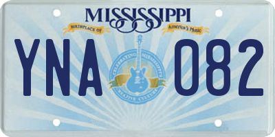 MS license plate YNA082