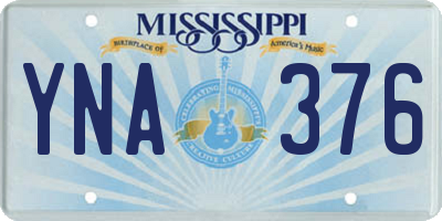 MS license plate YNA376
