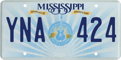 MS license plate YNA424