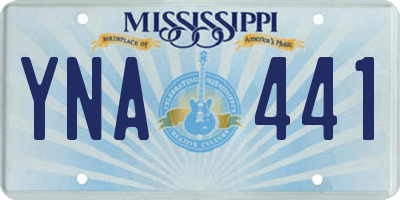 MS license plate YNA441