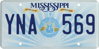 MS license plate YNA569