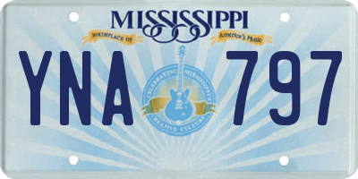 MS license plate YNA797