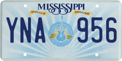 MS license plate YNA956