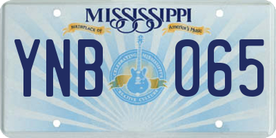 MS license plate YNB065