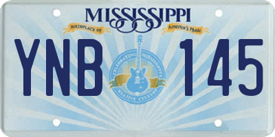 MS license plate YNB145