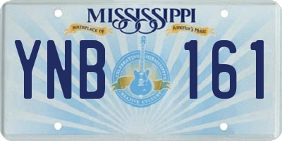 MS license plate YNB161