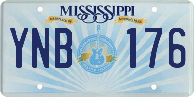 MS license plate YNB176