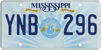 MS license plate YNB296