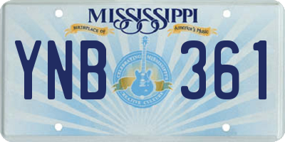 MS license plate YNB361