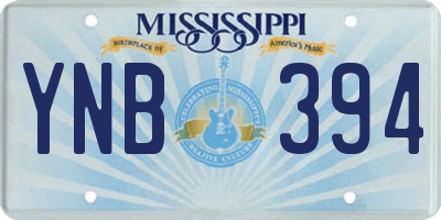 MS license plate YNB394