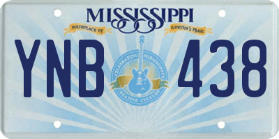MS license plate YNB438