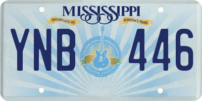 MS license plate YNB446