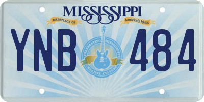 MS license plate YNB484