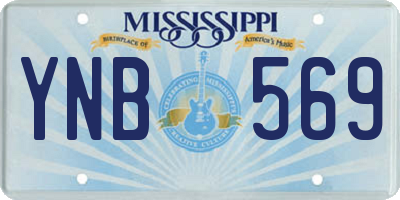 MS license plate YNB569