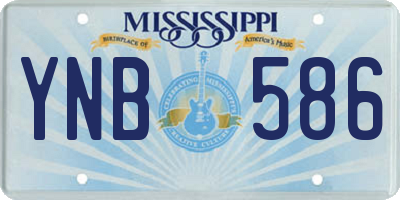 MS license plate YNB586