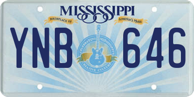 MS license plate YNB646