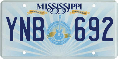 MS license plate YNB692