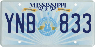 MS license plate YNB833