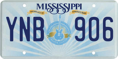 MS license plate YNB906