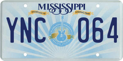 MS license plate YNC064