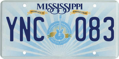 MS license plate YNC083