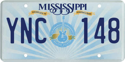 MS license plate YNC148