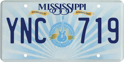 MS license plate YNC719