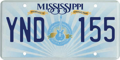 MS license plate YND155