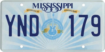 MS license plate YND179