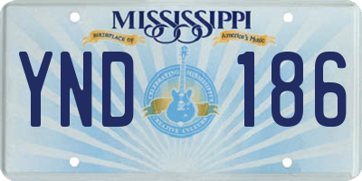 MS license plate YND186
