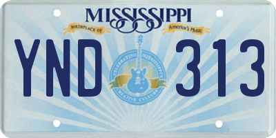 MS license plate YND313