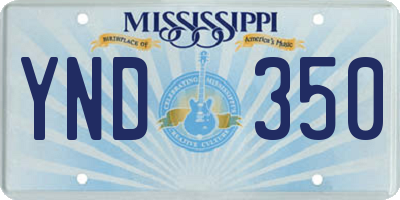 MS license plate YND350
