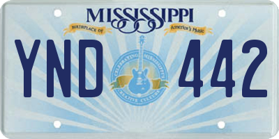 MS license plate YND442