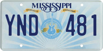 MS license plate YND481