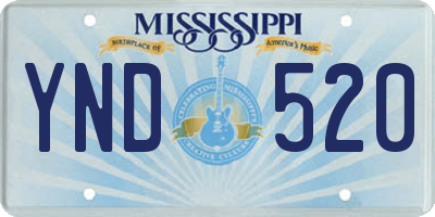 MS license plate YND520
