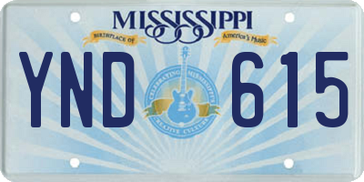 MS license plate YND615