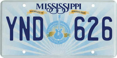 MS license plate YND626